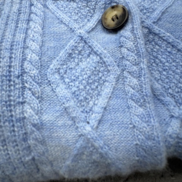 Vineyard Vines Sweater Coat Womens Small Blue Cashmere Cable Knit Long Cardigan - Picture 16 of 16